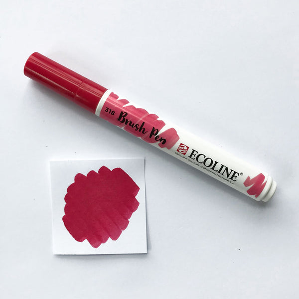 318 Carmine Brush Marker - Quills