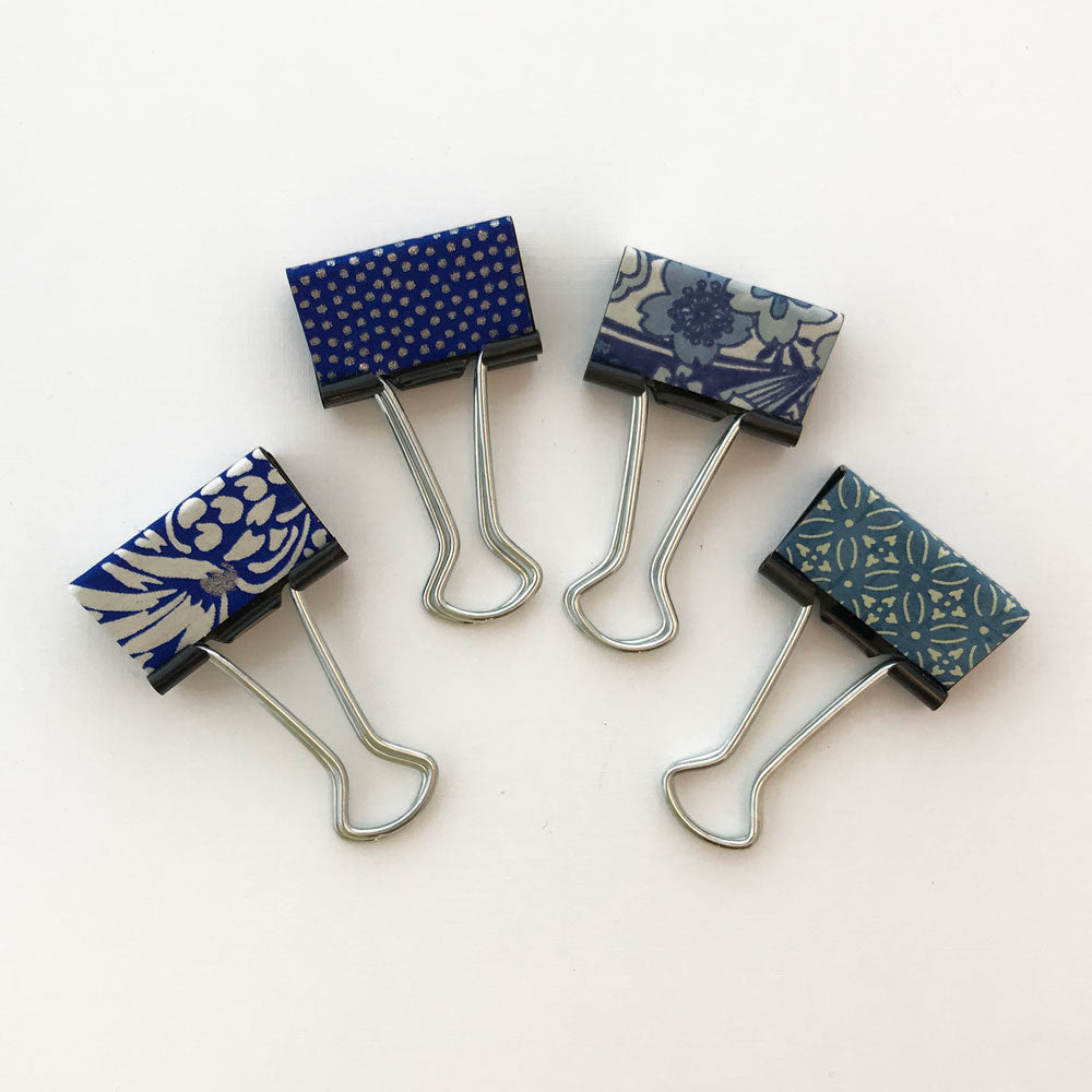 Set of 4 - Blue & White