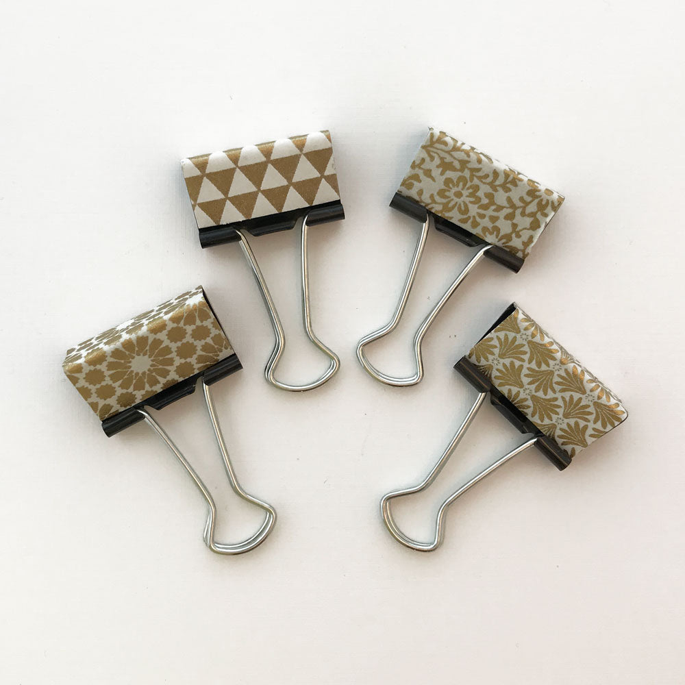 Set of 4 - Gold & Ivory