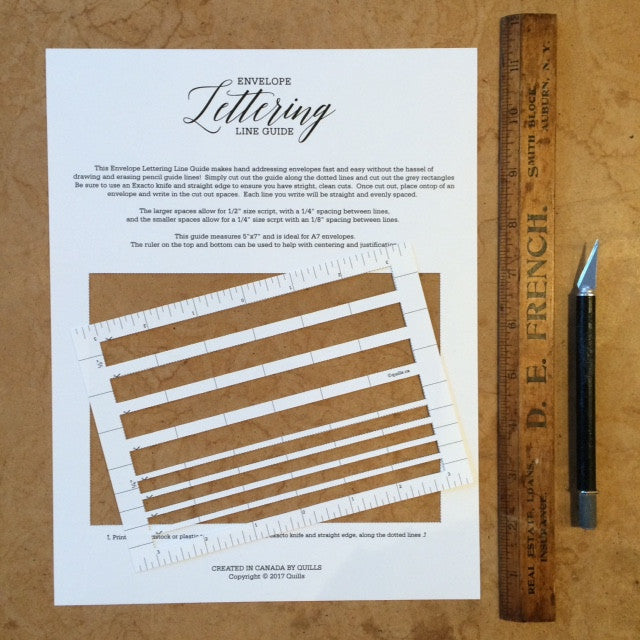 Free Envelope Lettering Line Guide