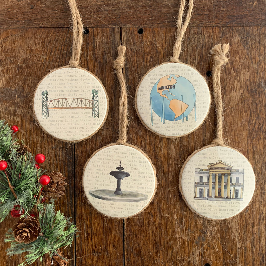 Set of 4 Hamilton Ornaments