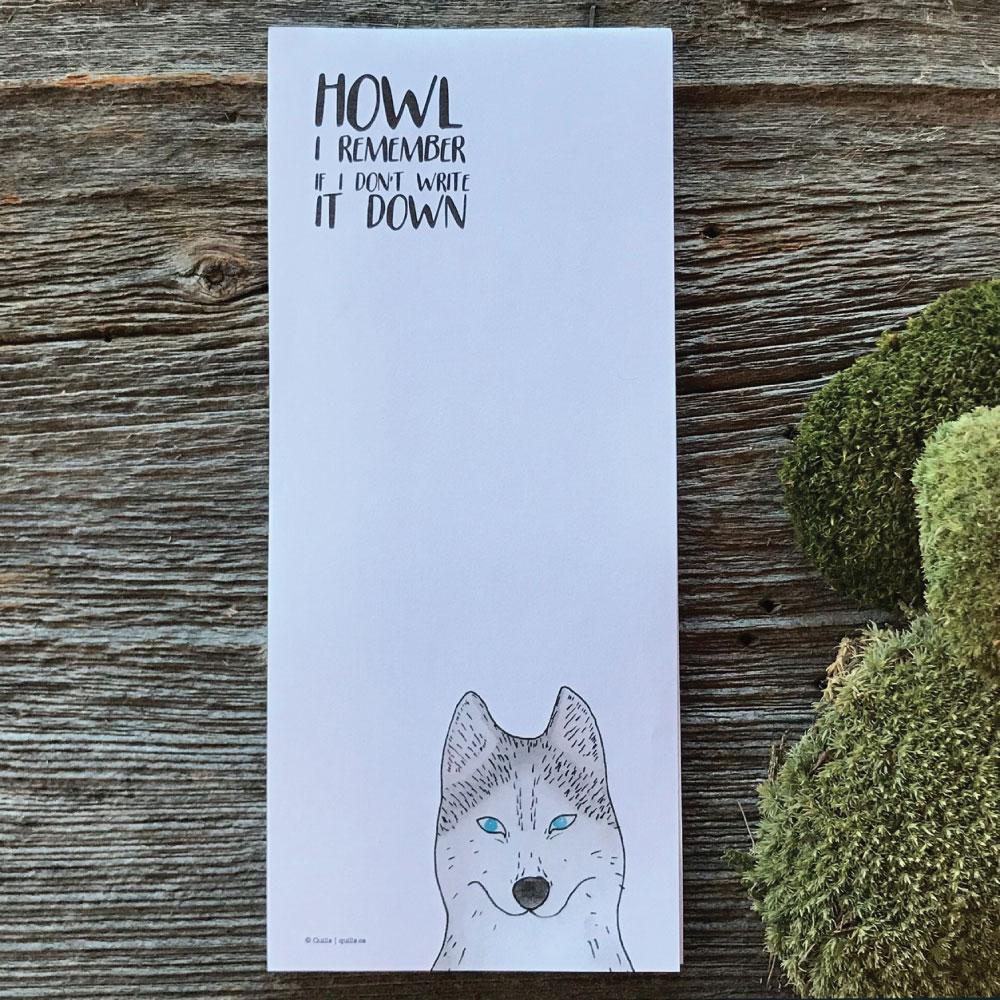howl I remember if I don't write it down