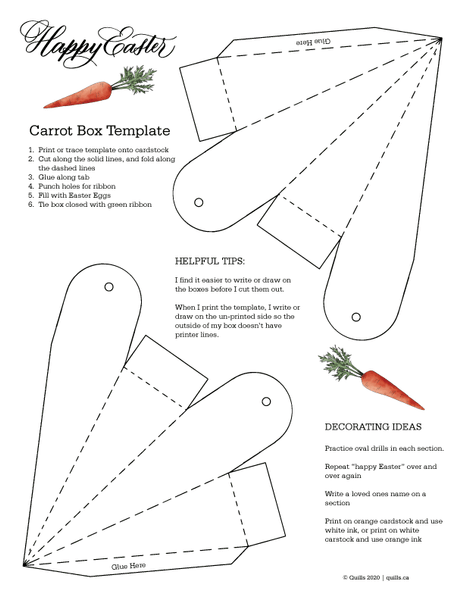 Carrot Template Printables