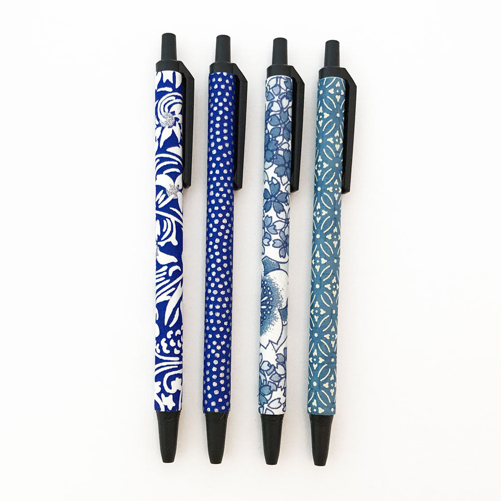 Set of 4 - Blue & White