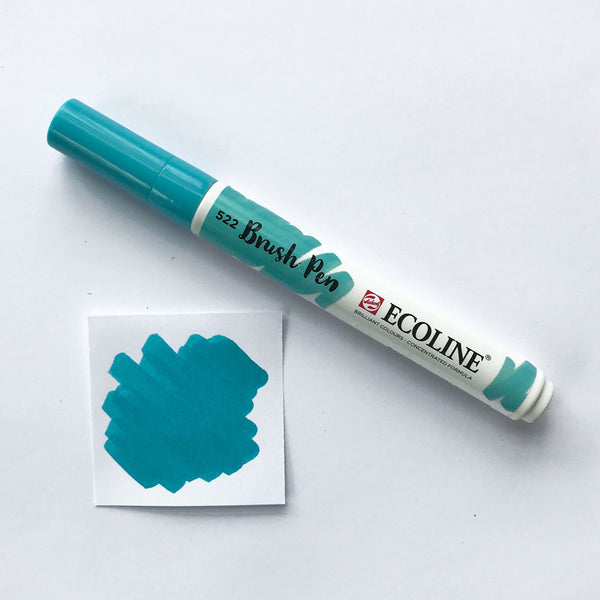 522 Turquoise Blue Brush Marker - Quills