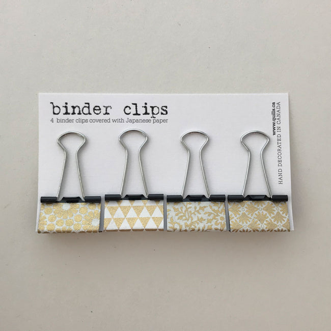 Set of 4 - Gold & Ivory - Quills