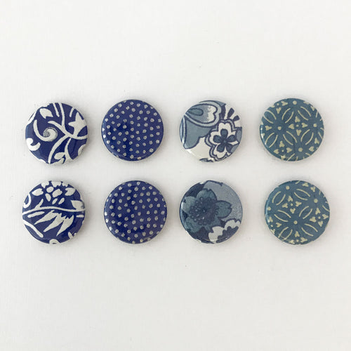 Set of 8 Blue & White - Quills