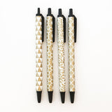 Set of 4 - Gold & Ivory - Quills